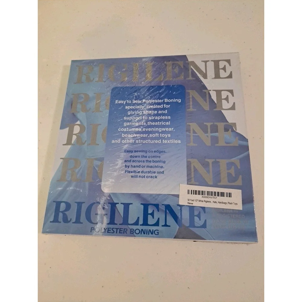 Rigilene Polyester Boning 12MM 50 Yards White Flexible Durable Sewing Support